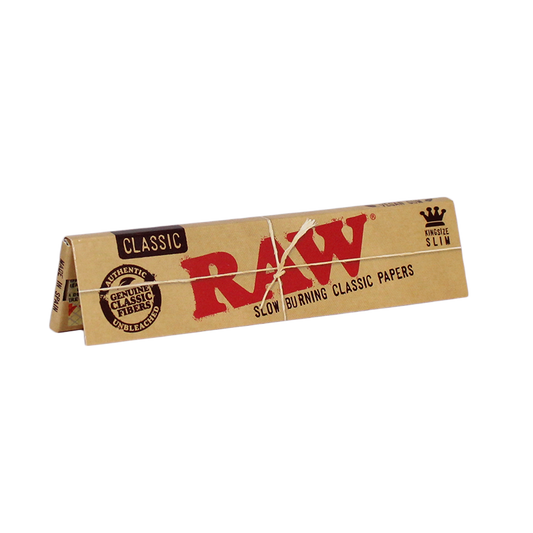 RAW Classic King Size Slim Hanf-Papers, Heftchen-Frontansicht