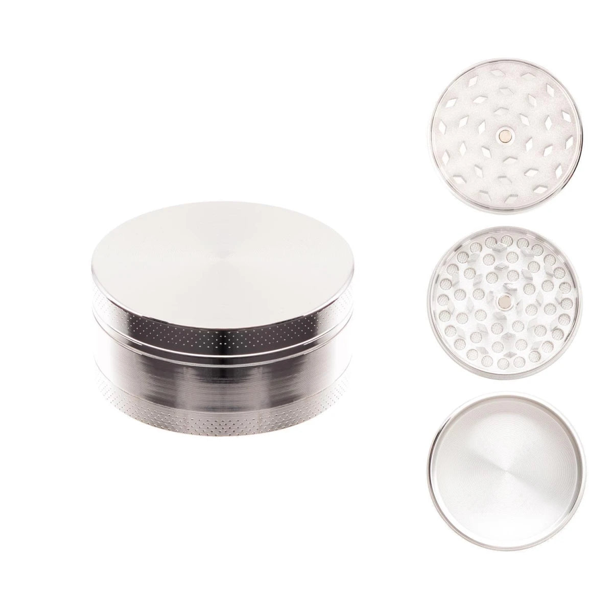 Atomic Metal Grinder 3-teilig 50 mm — Chrom