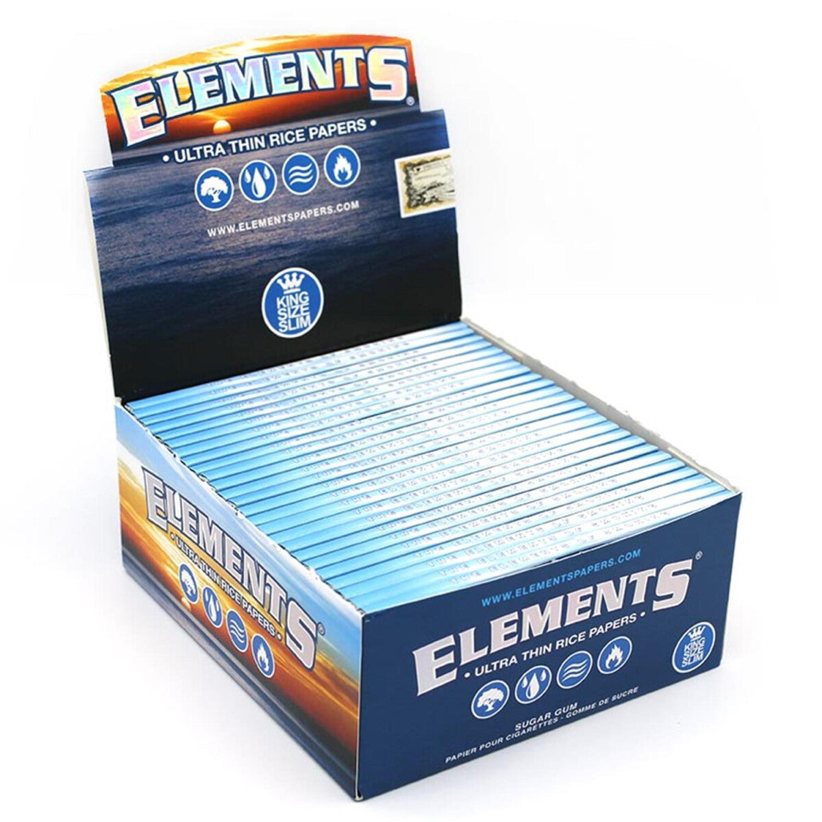 Elements King Size Slim Papers 50er Box — Hauptansicht