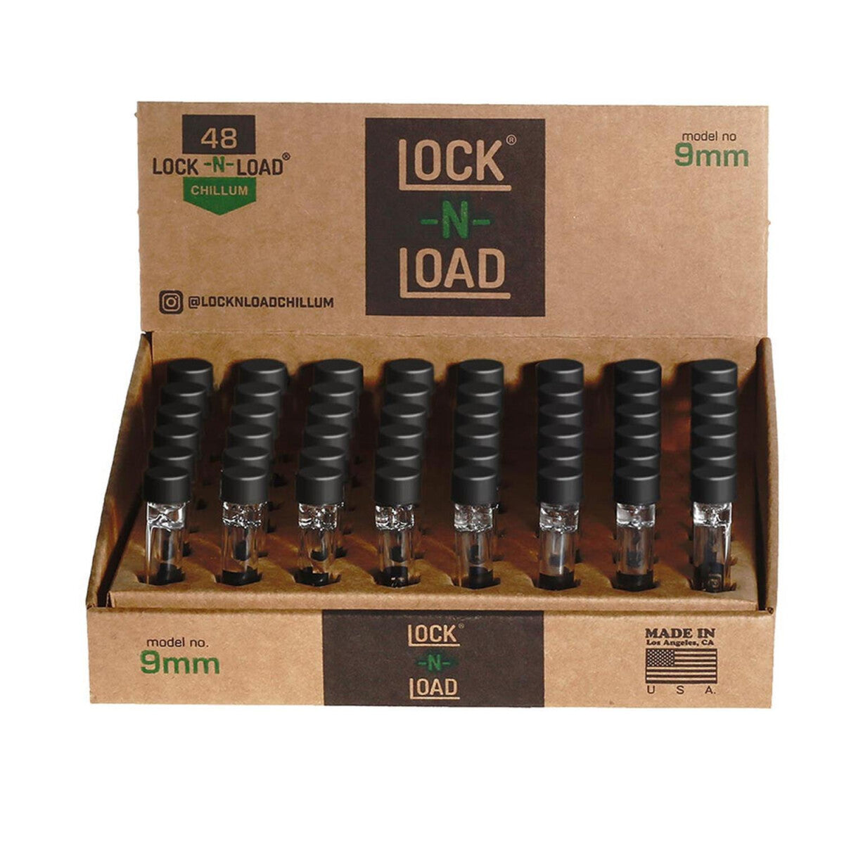 LOCK N LOAD Hand-Glaspfeife 9 mm — Hauptansicht