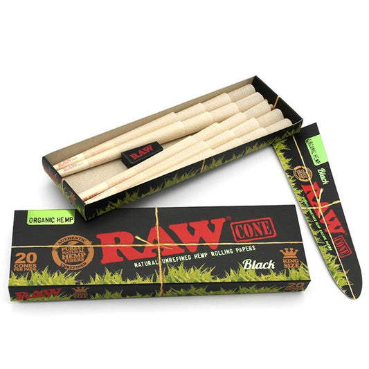 RAW Black Organic PreRolled KS 20